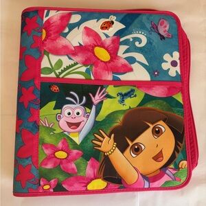 Dora the Explorer Nickelodeon Pink Zipper three ring Binder